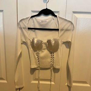 Danielle Guizio Archangel Sweater Corset Top